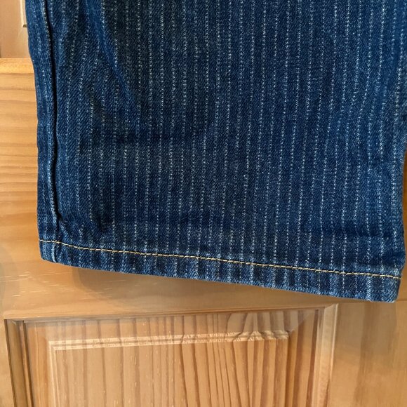 Levi's Blue Pin Stripe Straight Leg Jeans Classic Fit 34 - Picture 3 of 12